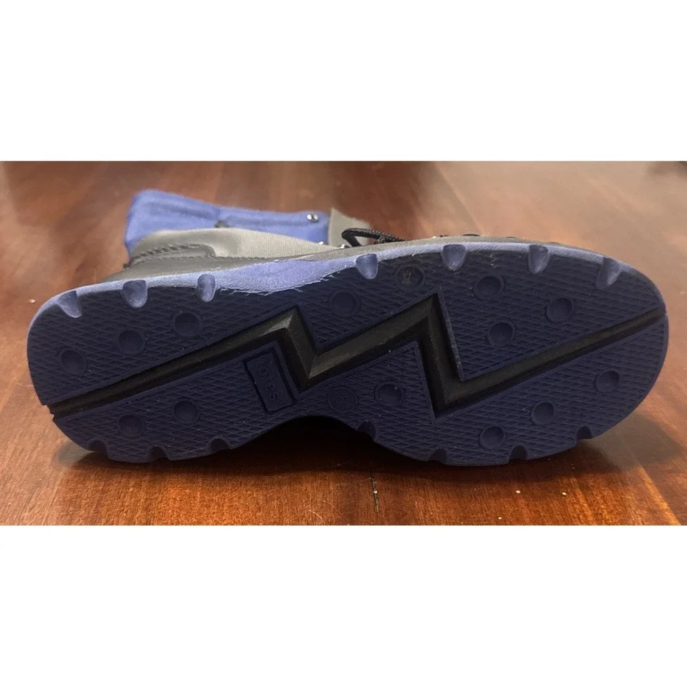 Totes Weather System Men's 8 Winter Snow‎ Boots Black Blue Insulated Waterproof